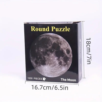 1000pcs Giant Space Moon Earth Puzzle Matte Surface Dustproof Adult Puzzle Starry Sky Plane Puzzle Wall Decoration Gift