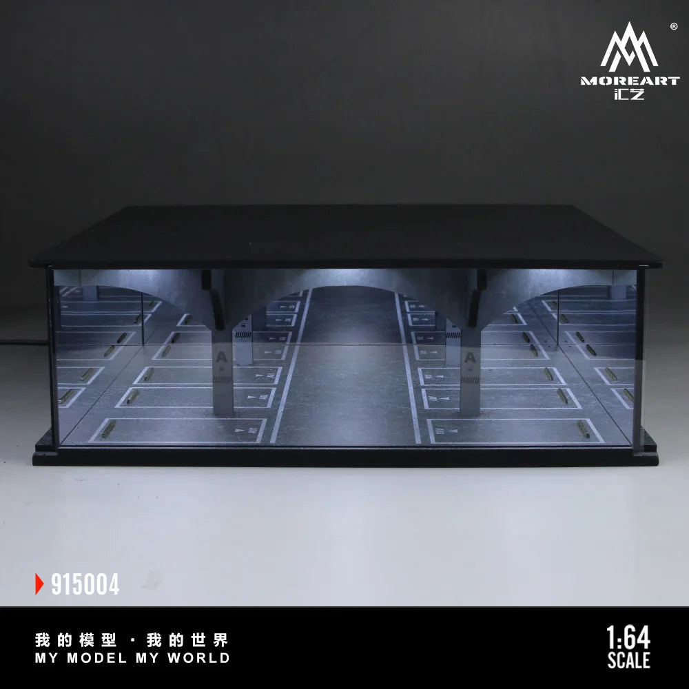 More Art 1:64 Underground 04 Parking Garage Lighting Diorama, Light Version Diorama for Display&Collection&Gift