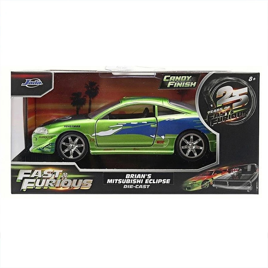 In Stock JADA 1:32 Fast & Furious 1995 Mitsubishi Eclipse Alloy Die-cast Car Model 25th Anniversary Original Box Gift Collecting