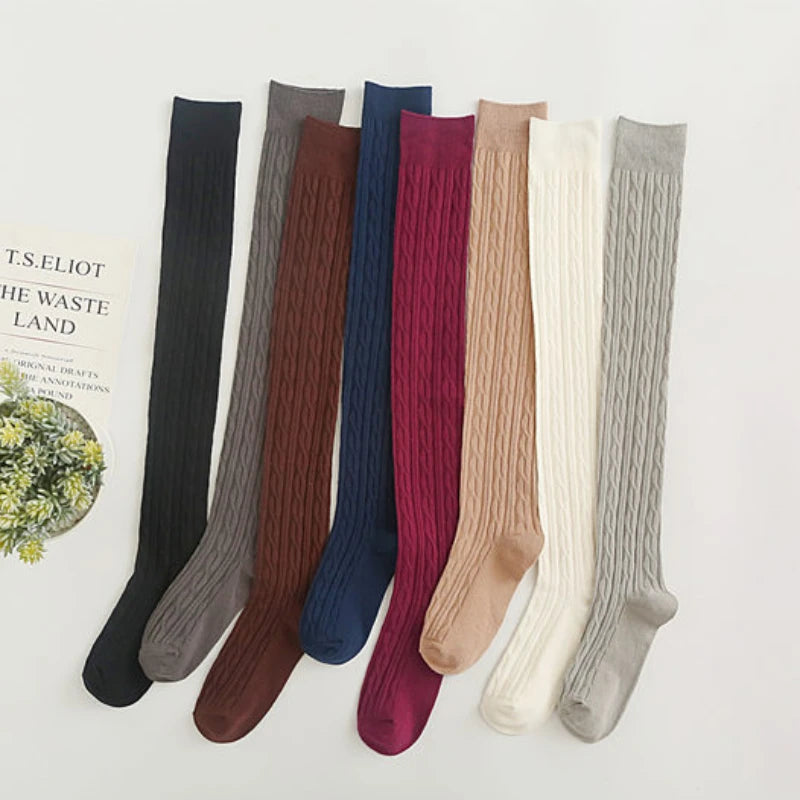 1 3 5 Pairs of Cozy Thermal Over the Knee Knit Socks for Women Warm and Stylish Winter Socks with Thickened Material