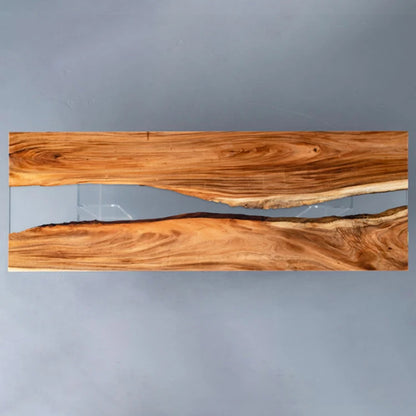 Waterfall epoxy resin wooden coffee table rosewood coffee table live edge epoxy resin coffee table