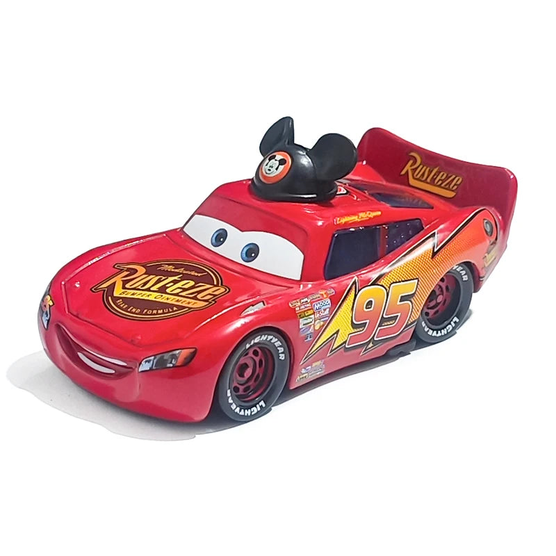 Pixar Cars Lightning McQueen Hudson Hornet Piston Cup Racer Version Metal Die Casting Model Car Racing Toys Birthday Gifts