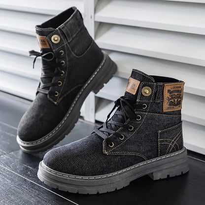 Spring/Summer High-Top Large Size Simple Versatile Durable High-Quality Retro Elegant Style Casual Sports Men's Shoes