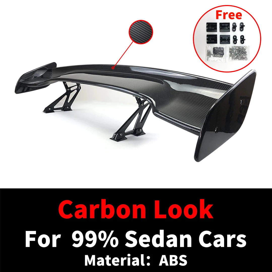 Universal GT Style Rear Spoiler Wing Tail Air Dam For 99% Sedan Body Kit Decoration Carbon Fiber Racing Body Kit Exterior Tuning