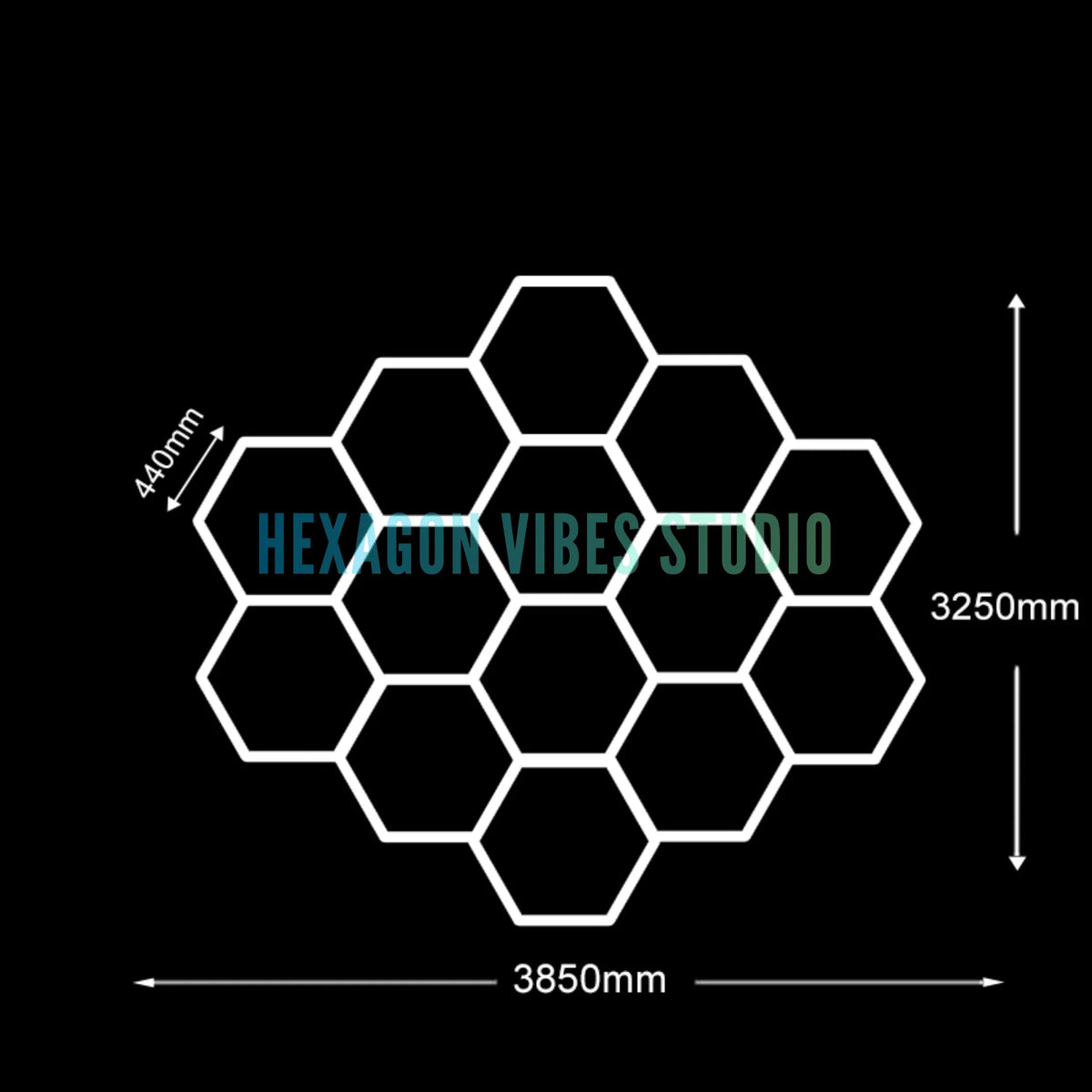 Garage Hexagon LED Light 50000H 6500K Ultra Bright for Home Gym Barbershop Car Detailing Bar Basement Workshop Ceiling Lighting