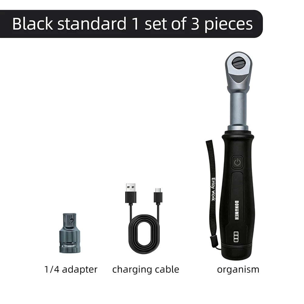 3.6V Ratchet Electric Wrench, 320 rpm, 1/4“ and 3/8” Auto/Manual Rechargeable Wrench, Automotive Repair Tool, Type-C Port