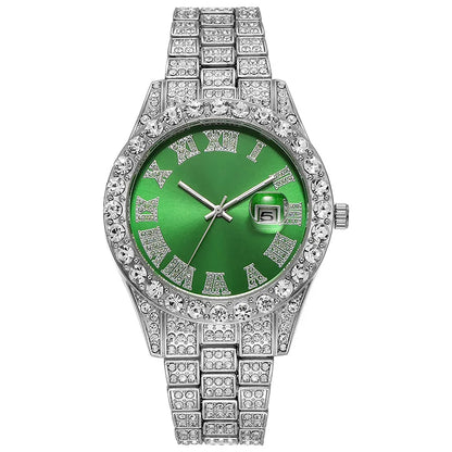 Hot Sale Diamond Watch for Men Luxury Iced Out Watches Calendar Quartz Wristwatches Male Clock Relogio Masculino Drop Shipping