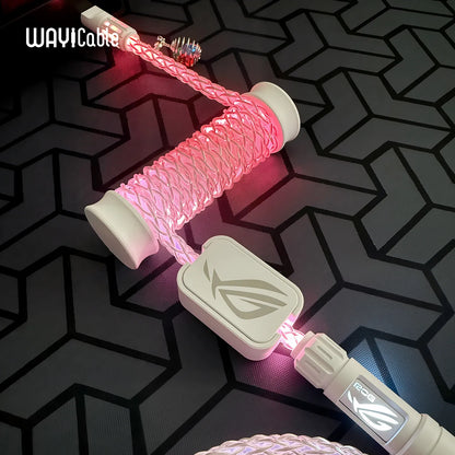 WAYi Magnetic Keyboard Cable Mechanical RGB Magnetron Color Changing 8K Aviation Plug Cable PC Laptop Keyboard Accessories