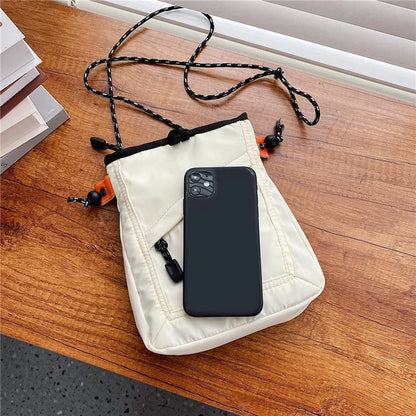Mini Nylon Crossbody Bag Soft Small Phone Wallet Multifunctional Adjustable Strap Shoulder Bag Crossbody Purse Canvas Purse