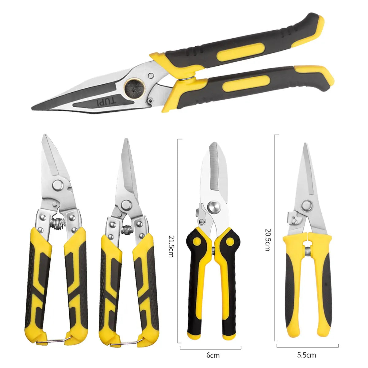 TUPI Multi-purpose Iron Shears Stainless Steel Elbow Shears Wire Slot Iron Wire Scissors Straight Head Tin Scissors