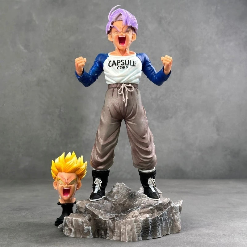 Anime Dragon Ball Z Trunks Figure Super Saiyan Trunks Statue Replacement Light Head Pvc Action Figures Collection Model Toys