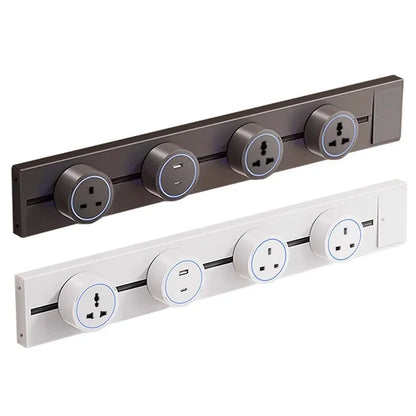 Track Socket With Switch High-end Quality Wall Power Outlet EU UK US FR Standard Universal Home Kitchen Bathroom Office Sockets