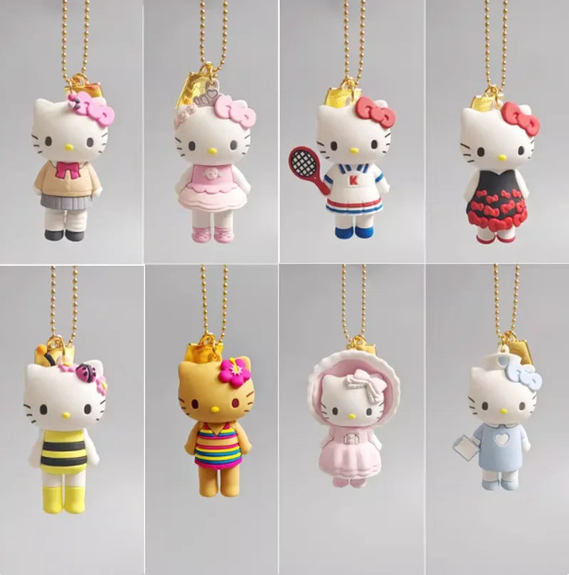 New 50th Anniversary Limited Edition Kt Cat Cute Backpack Pendant Blind Box Kawaii Pvc Action Figure Keychain Toys Surprise Gift
