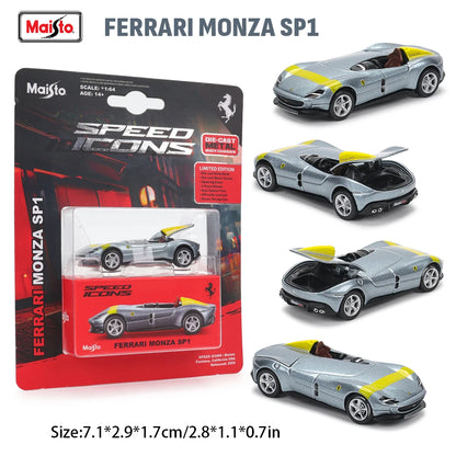 Maisto 1:64 Ferrari 812 Superfast SF90 SP1 Lamborghini 37 Chassis full alloy die-casting car model collection gift toys