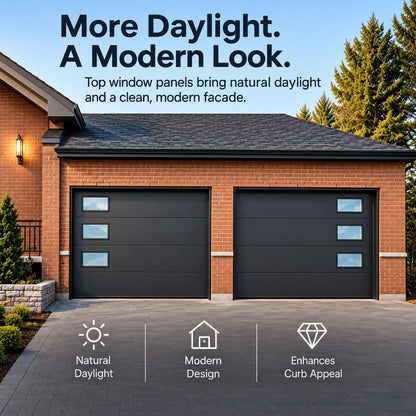 Custom Size Aluminum Sectional Garage Door Remote Control Automatic Lift Overhead Roll Up Door for Suburban Home Villa Entry