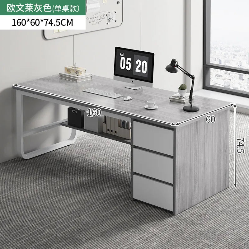 Bedroom Computer Desk Desktop Desk Chair Combination With Drawers Office Desks White Gaming Workstations Escritorio Furniture