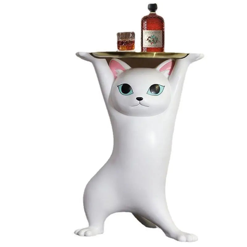 Enchanting Cat Coffee Table Welcome Large Living Room TV Stand Sofa Next To Floor Tray Housewarming Gift Large Ornaments