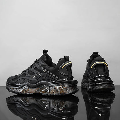 Men's Casual Sports Shoes, Suitable for All Seasons, Large Size Men's Everyday Footwear, with Thick-Soled Cushioning and Low-Top Design, Both Stylish and Practical, Ideal for Commuting; Reinforced Shoelace Design, Non-Slip an