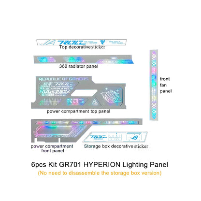 MOD Computer Lighting Panel for Asus GR701 Case,ROG HYPERION Gaming Cabinet Lightboard,DIY Laser Refit Plate 5V AURA SYNC