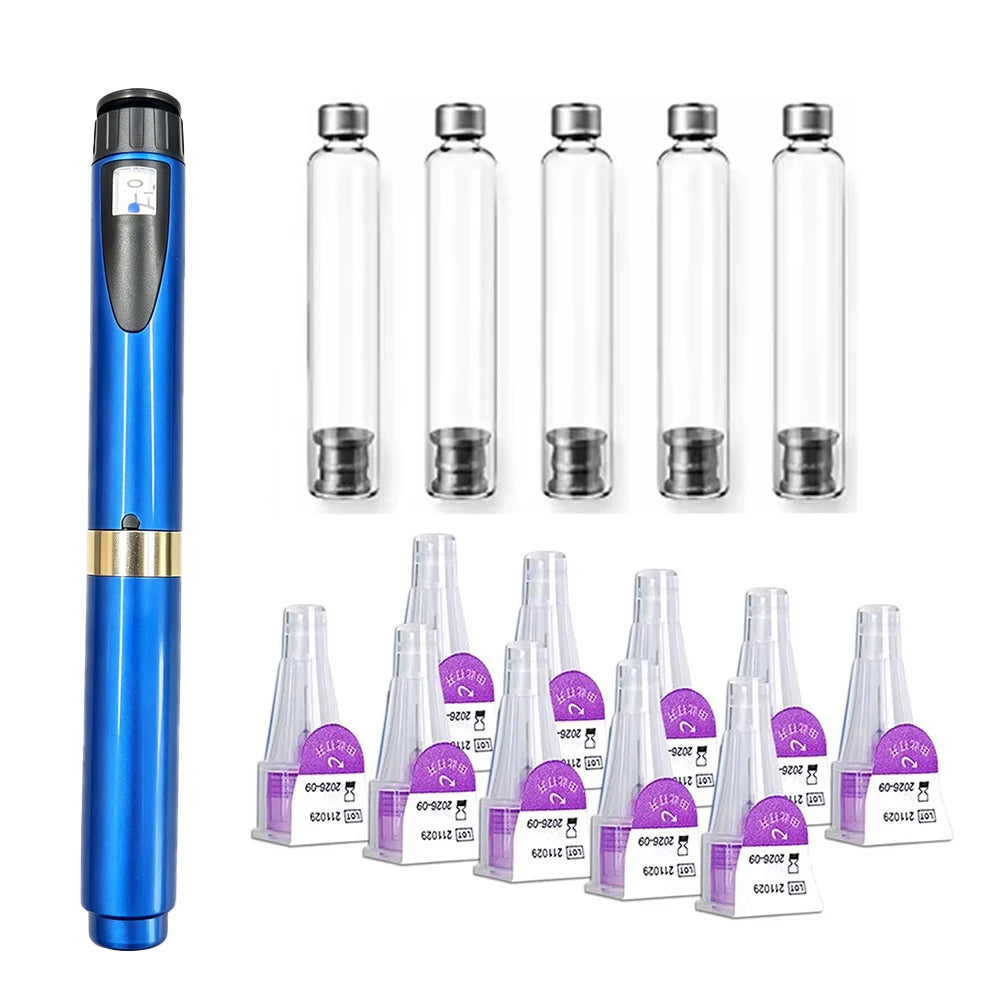 Reusable Injection Pen Peptide Pen,Insulin Pen Reusable Adjustable Dose Cartridge Subcutaneous Injector Medical Durable Precise