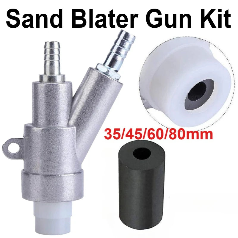 35/40/60/80mm Sand Blaster Gun Kit,Sandblaster Sandblasting Gun for Sandblast Blast Cabinet with Boron Carbide Nozzle