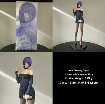 30cm Chainsaw Man Reze Sheer Pantyhose Knit Dress Anime Figure Standing Pose Statue Desktop Ornament Collectible Model Toy Gifts