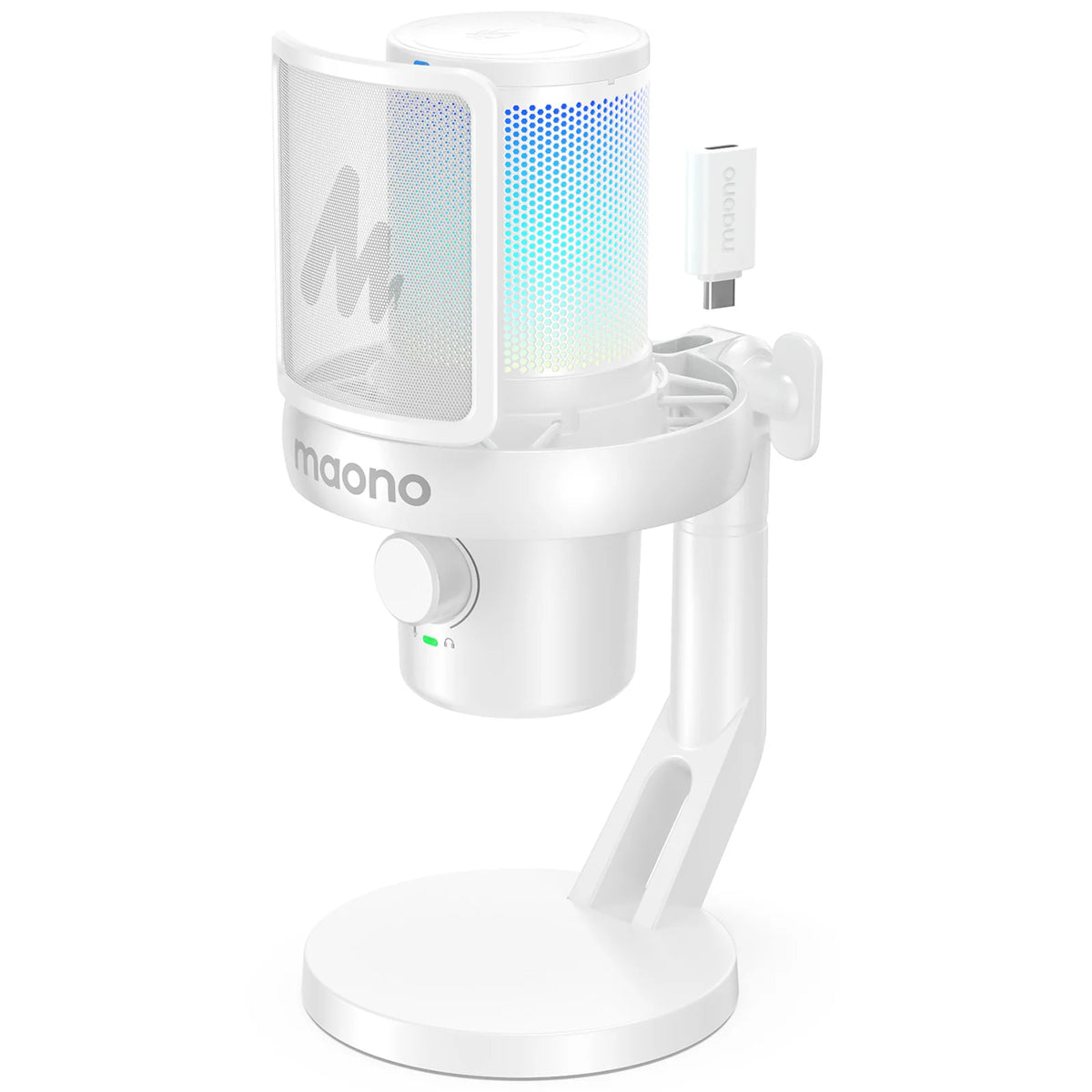 MAONO DM40 Wireless USB Microphone with AI Voice Changer Noise Reduction Condenser Mic for Gaming Streaming PC Laptop Recording