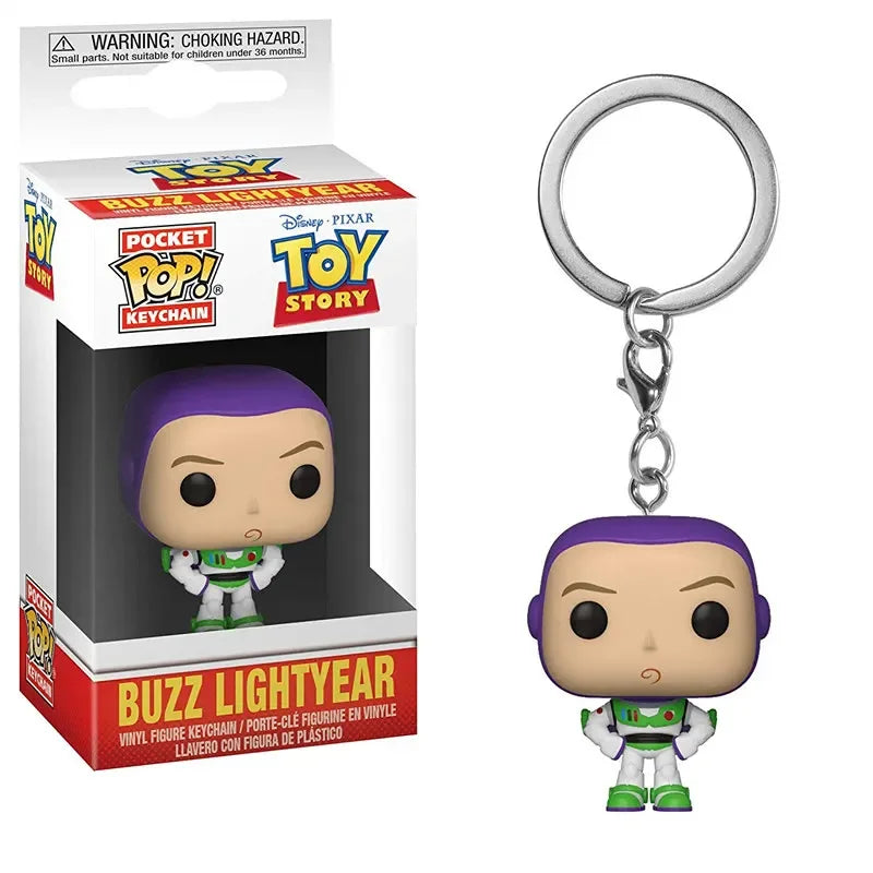 Funko POP Toy Story 4 Forky Slinky Dog Woody Buzz Lightyear Alien Keychain Action Figure Collection Model Toys for Children Gift