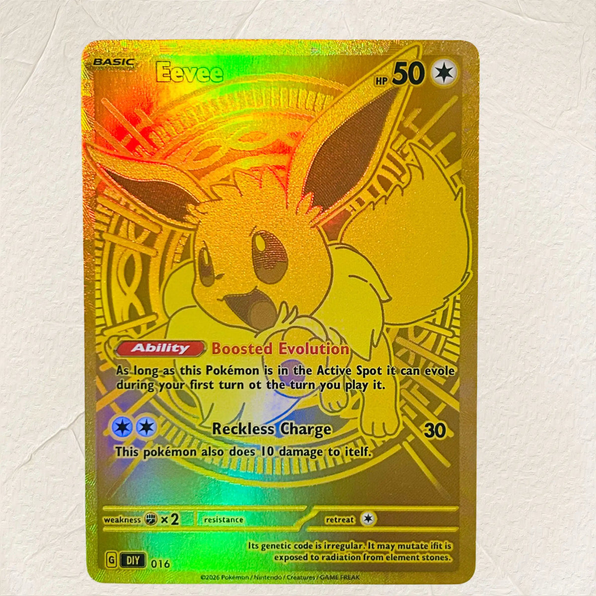 DIY Mew EX 012 Gold Foil Texture Cards English Version Collectible Grade Premium Anime Collection Cards