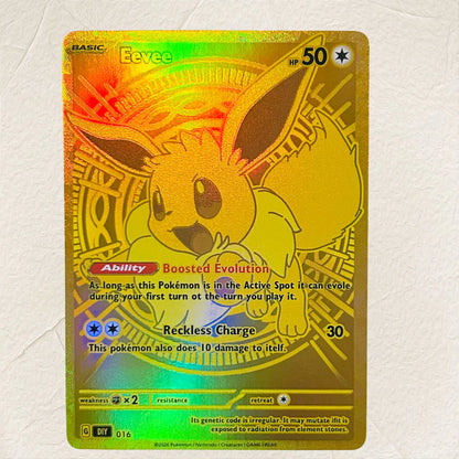DIY Mew EX 012 Gold Foil Texture Cards English Version Collectible Grade Premium Anime Collection Cards