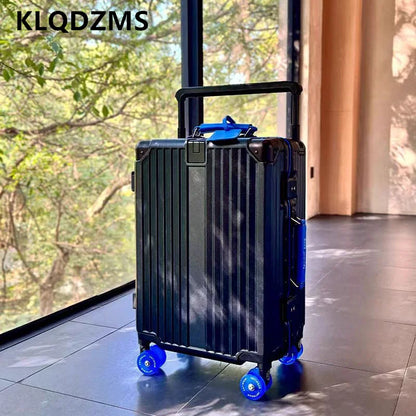KLQDZMS Travel Luggage 24"26"28"30 Inch Women's Large Capacity Trolley Case 20 ”ABS+PC Boarding Case Men's Cabin Suitcase