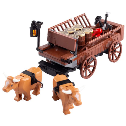 MOC Notice Board Building Blocks Bee Farm Fountain Bonfire Stove Medieval Town Street View Water Wall Bridge Road Sign Brick Toy