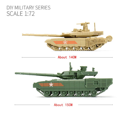 1/72 Russian Army BM-21 Vehicle T-14 Armata T90MS Tank Assembly Military Model Puzzle T62A TOS-1 Armoured Vehicle Building Toys