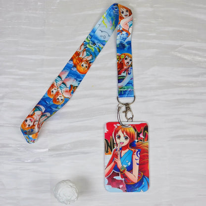 Anime Cartoon Credential Holder Keychains Neck Lanyard For Pass Card Anime Credit Card Holder Keychain Straps Wholesale