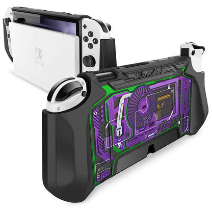 MUMBA Dockable Case For Nintendo Switch OLED 2021 Blade Series TPU Grip Protective Cover Compatible with Joy-Con Controller