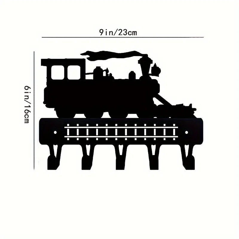 Black Racing Car Metal Wall Art Key Holder, Waterproof Rustproof Heavy Duty for Home Garage Decor Gift