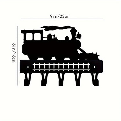Black Racing Car Metal Wall Art Key Holder, Waterproof Rustproof Heavy Duty for Home Garage Decor Gift