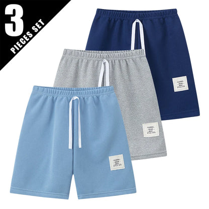 1/3 Pcs Four Seasons Children's Leisure Sports Pants Solid Color Basic Boy Running Holiday 9 Pants Girl Joker Comfortable Pants