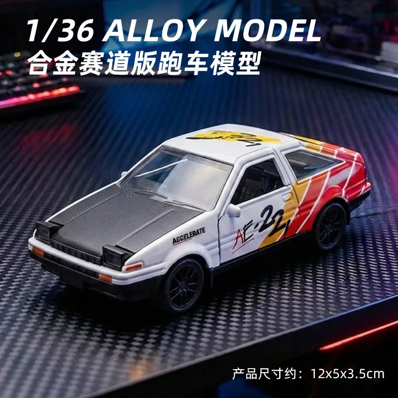 1:36 R34 MX5 RX7 AE86 Diecast Model Car Alloy Simulation Car Model for Display & Collection