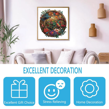 Birds Wooden Puzzle for Jigsaw Lover, Uniquely Irregular Animal Shape Puzzle Wooden Toys, Christmas Birthday Gift