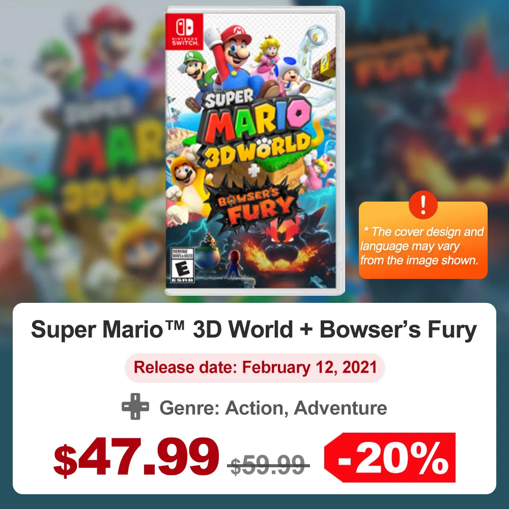 Super Mario Nintendo Switch Games Mario Bros Wonder Kart 8 RPG Mario Strikers Odyssey 3D World Fury U Deluxe Party Superstars