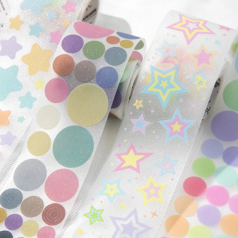 Journal GO 5x200cm Star Cloud Tape Stickers for Scrapbooking Collage Junk Journal DIY Craft Decor Masking Tape Stationery