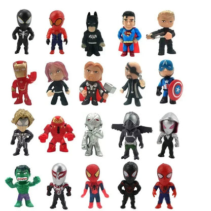 Capsule Toys the Avengers Hulk Thor Spider Man Venom Captain Decoration Collection Action Figure Toy Xmas Fans Gift