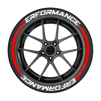 8Pcs/Lot Car Tire Decor Stickers Car Tuning Universal 3D Permanent PVC Joined Stickers Automotive Label Letters for Performance