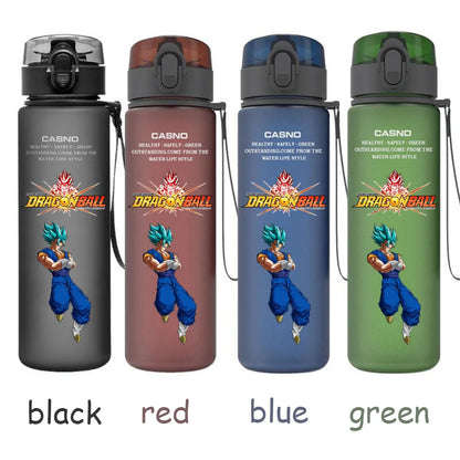 560ML Dragon Ball Water Cup Children Portable Plastic Goku Vegeta Bulma Cartoon Outdoor Large Capacity Sport Water Bottle Gift
