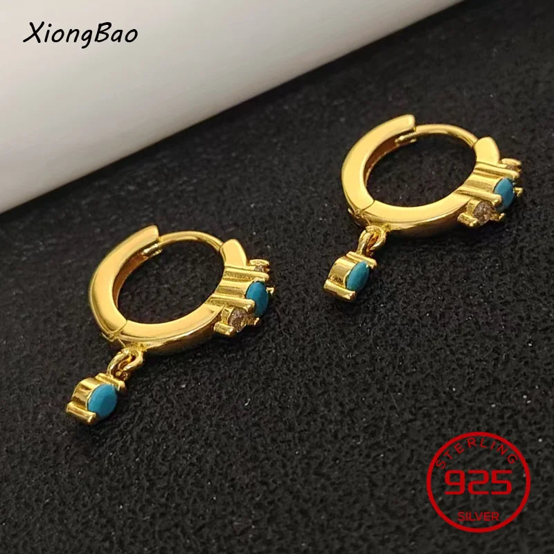 925 Sterling Silver Geometry Asymmetric Earring for Women Girl Simple Office Jewelry Gift Dropshipping