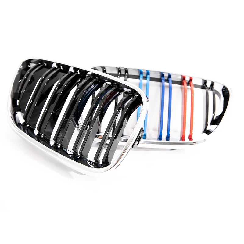 Chrome Silver Frame Grill M Color Double Slat Kidney Grille For BMW 2 Series F22 F23 M2 F87 218i  220i 228i 230i M235i M240i