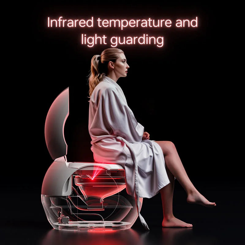 Modern Egg Smart Toilet Intelligent Bidet Luxury One-Piece Electric Water Closet LED Automatic Flush Heated Seat for Hotel Home