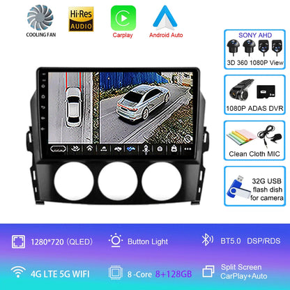 Android 16 Auto Car Radio Video Multimedia Player For Mazda Mx5 2005 - 2012 Navigation GPS Autoradio Head Unit Monitor Carplay