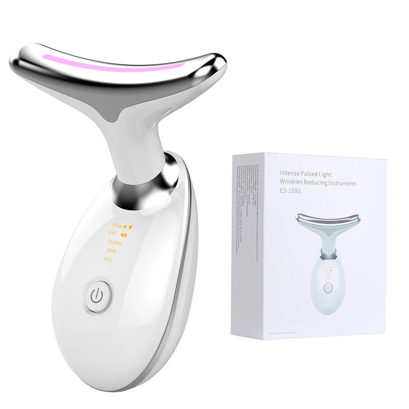 Neck Face Lifting Device Face Neck Massager Skin Tighten Device Led Photon Therapy Anti Wrinkle Double Chin Remove